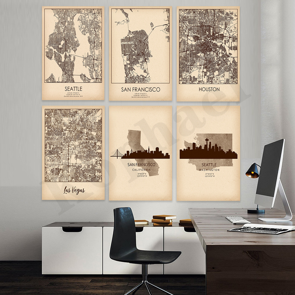 Seattle San Francisco Las Vega - Home Decor Houston のレビューと価格