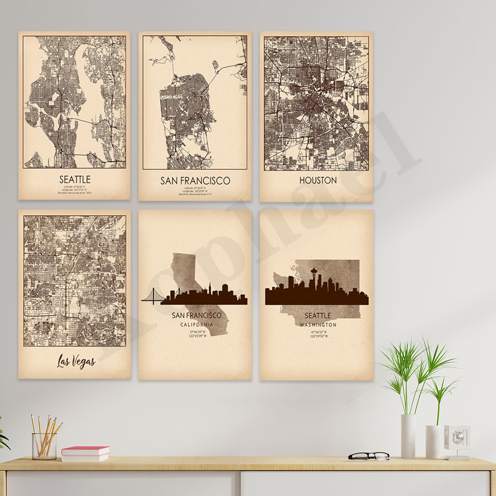 Seattle San Francisco Las Vega - Home Decor Houston のレビューと価格