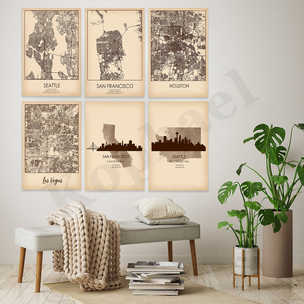 Seattle San Francisco Las Vega - Home Decor Houston のレビューと価格