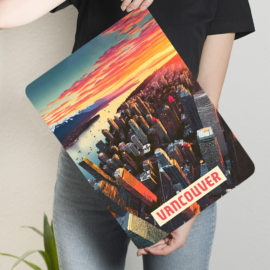 Vancouver Skyline Sunset Metal - Home Decor Vancouver のレビューと価格