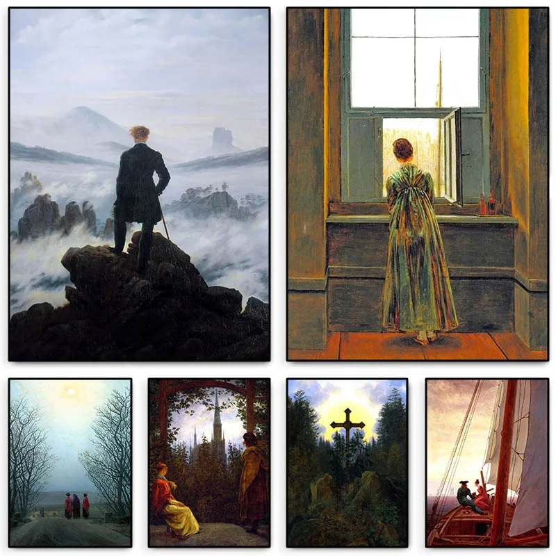 Caspar David Friedrich Artwork - Geometric Wall Art のレビューと価格