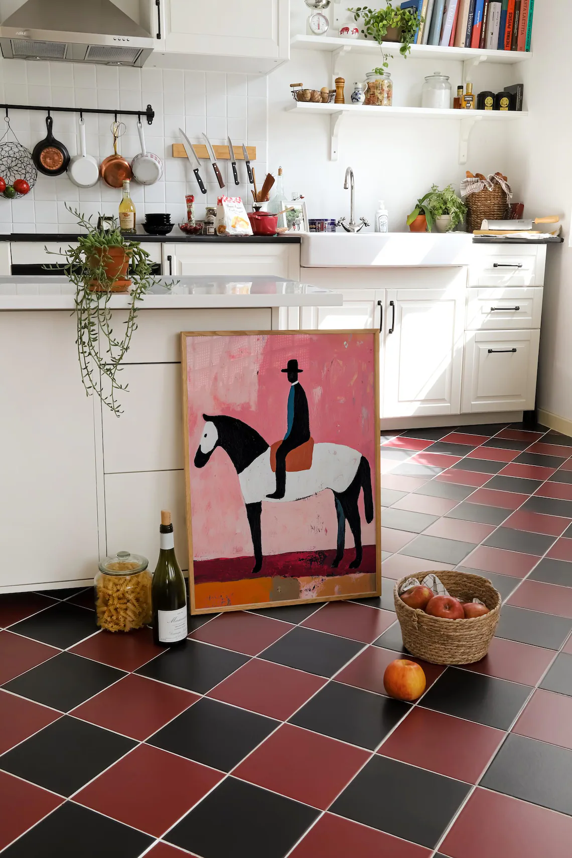 Abstract Cowboy Horse Wall Art - Geometric Wall Art のレビューと価格