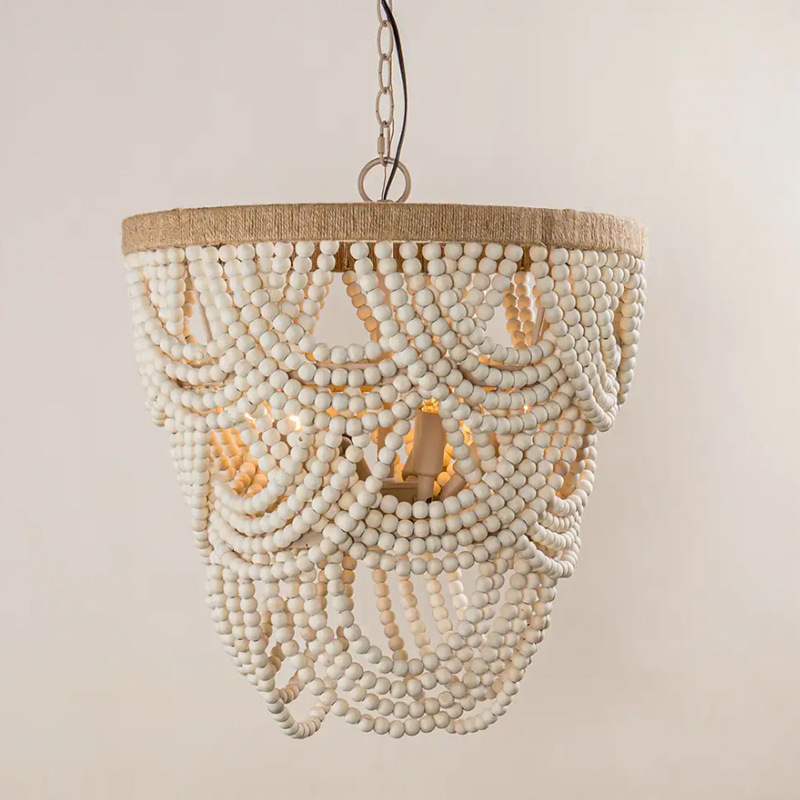 American Wooden Beads Chandeli - Home Decor Netflix のレビューと価格