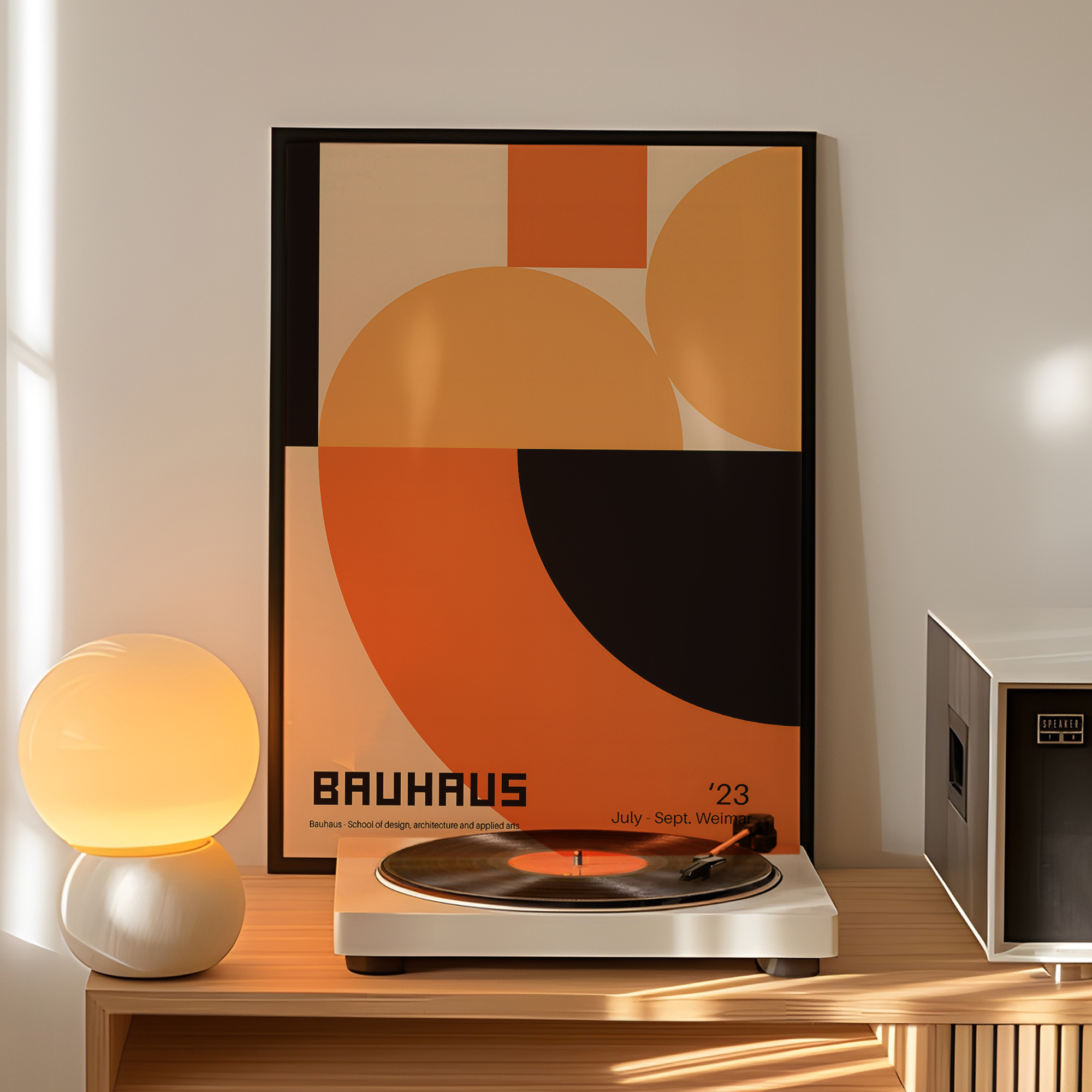 Modern Geometry Bauhaus School - Home Decor Orange のレビューと価格