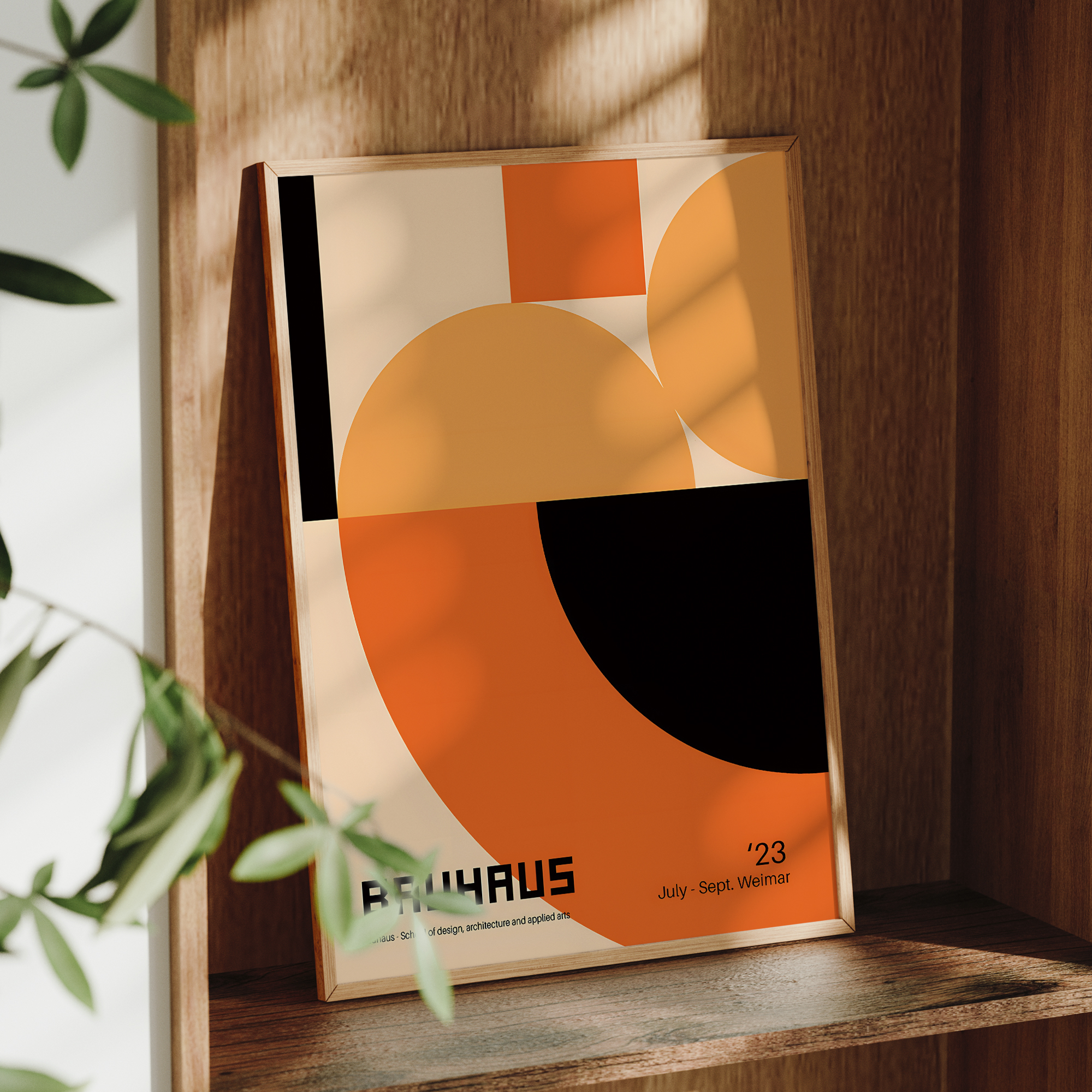 Modern Geometry Bauhaus School - Home Decor Orange のレビューと価格
