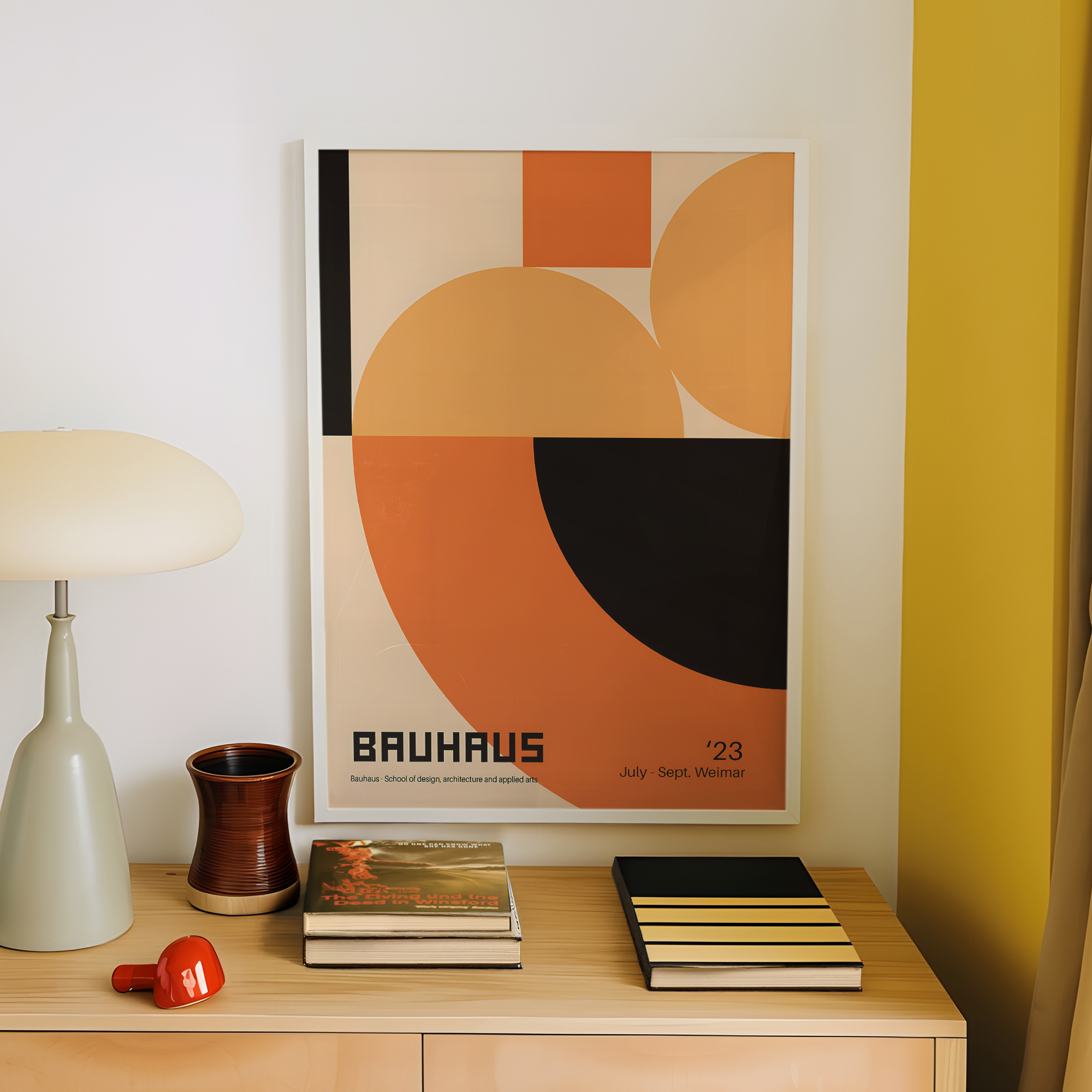 Modern Geometry Bauhaus School - Home Decor Orange のレビューと価格