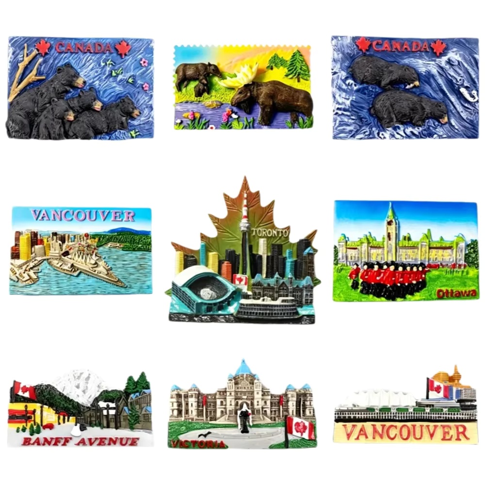 Canada Fridge Magnet 3D Resin  - Home Decor Vancouver のレビューと価格