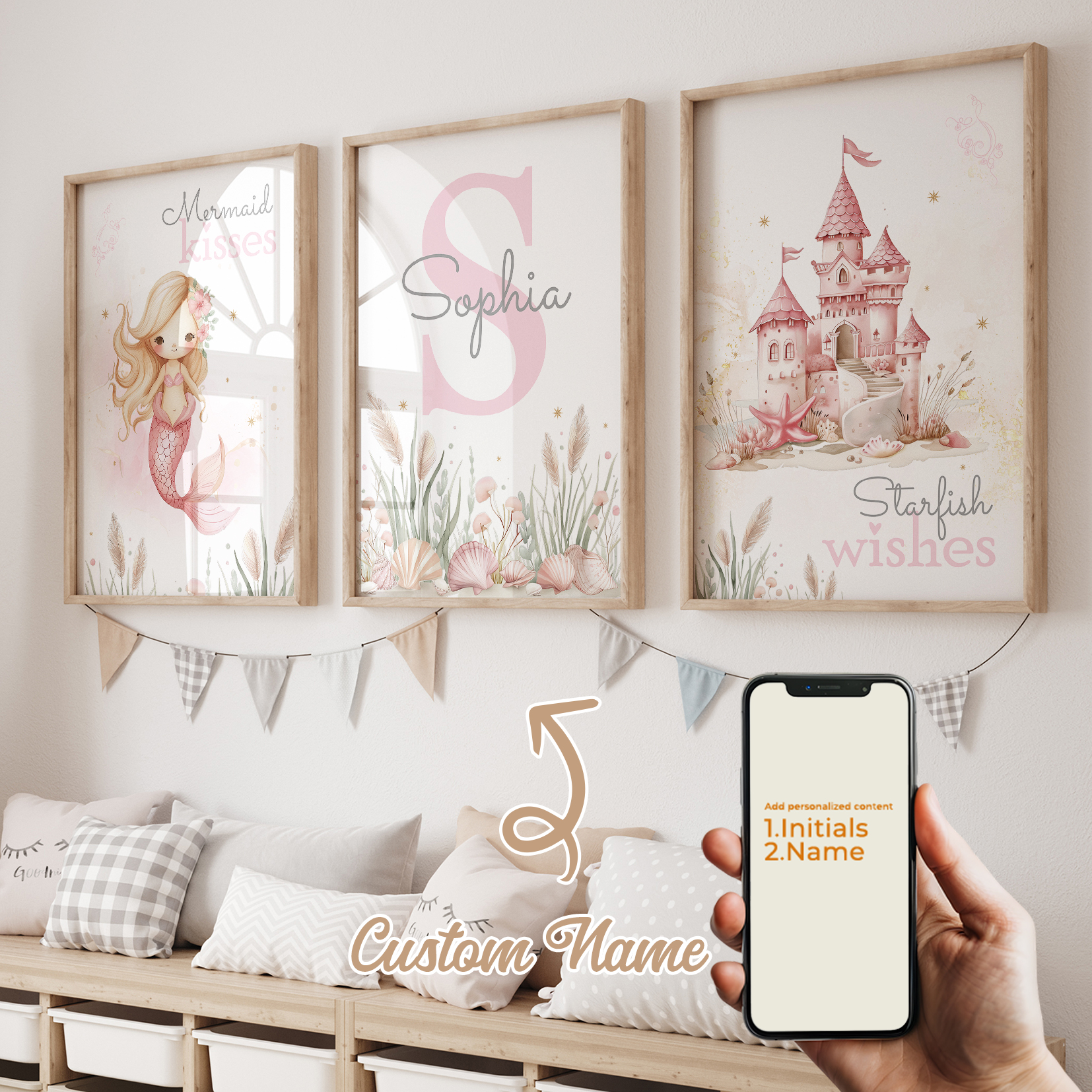 3pcs Personalized Custom Name  - Home Decor Nepal のレビューと価格