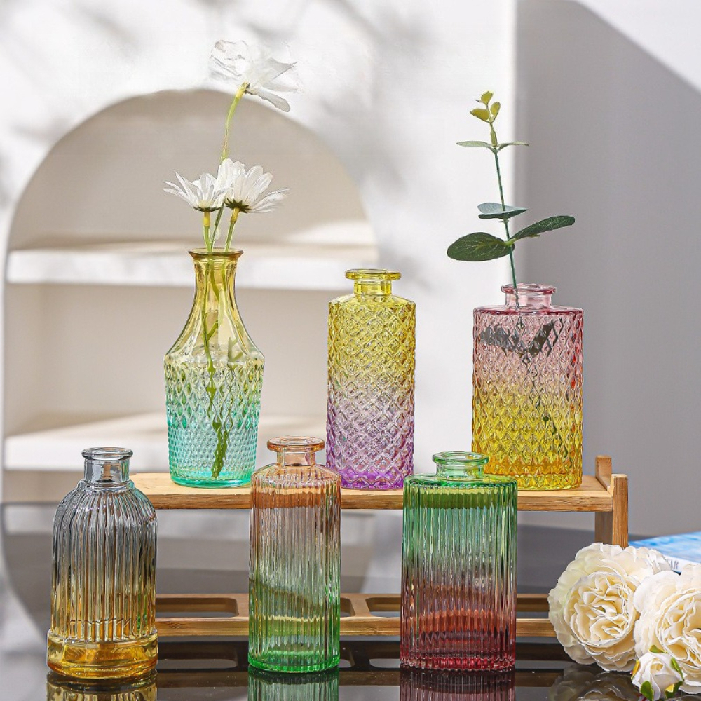 6pcs Colored Glass Flower Bud  - Home Decor Center のレビューと価格
