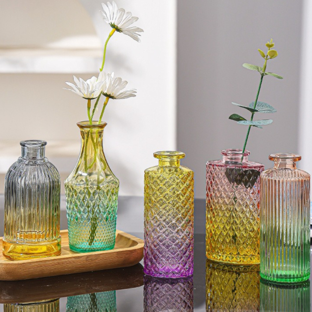6pcs Colored Glass Flower Bud  - Home Decor Center のレビューと価格