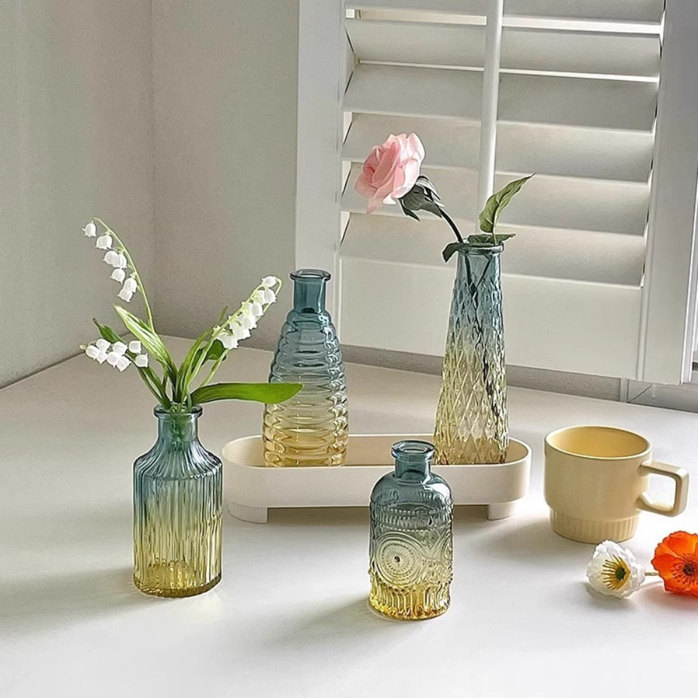 6pcs Colored Glass Flower Bud  - Home Decor Center のレビューと価格