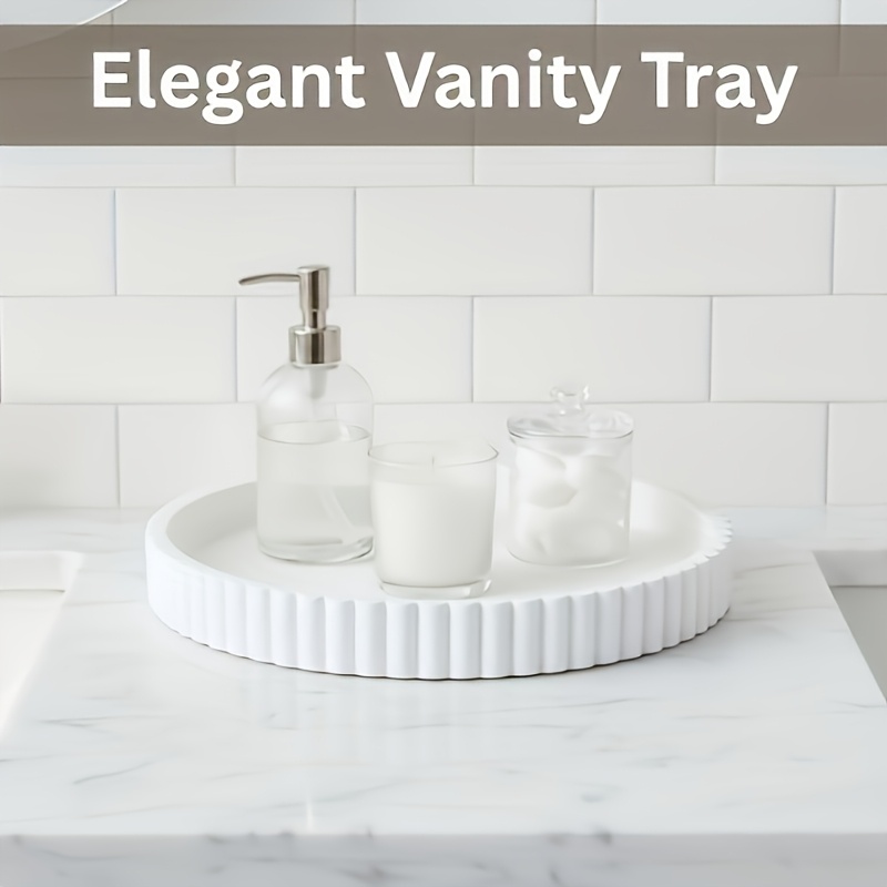 Round white tray modern wavy t - Home Decor Center のレビューと価格