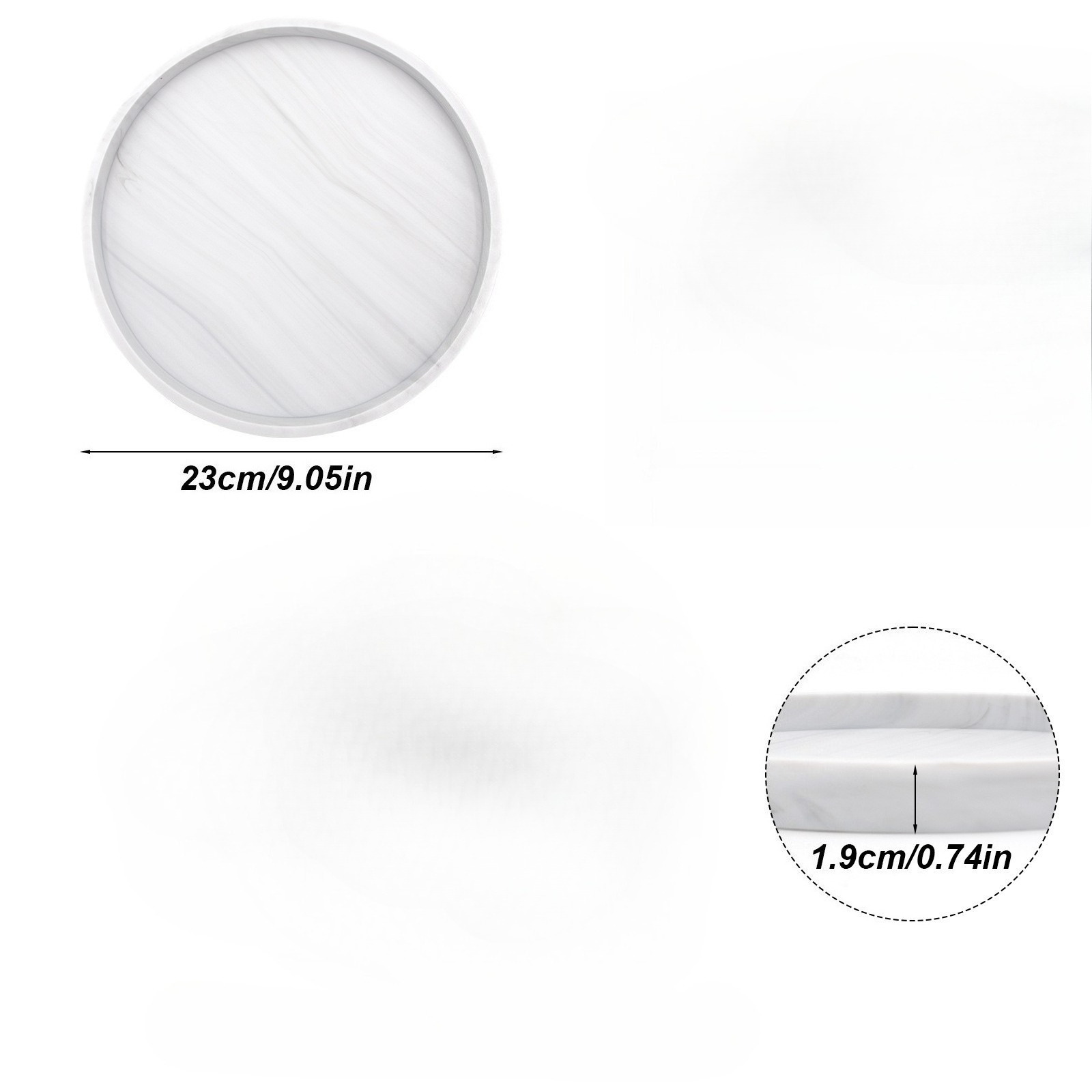 Round white tray modern wavy t - Home Decor Center のレビューと価格