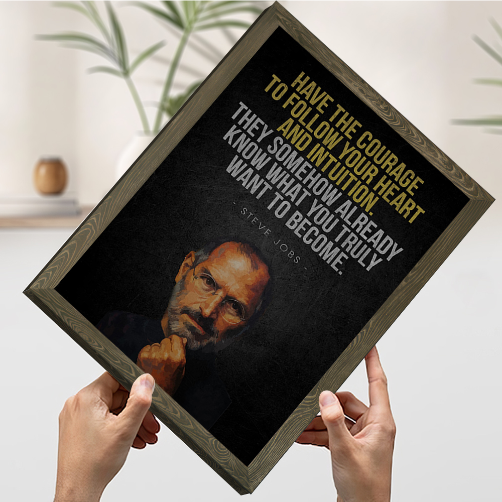 Steve Jobs Inspirational Quote - Home Decor Jobs のレビューと価格