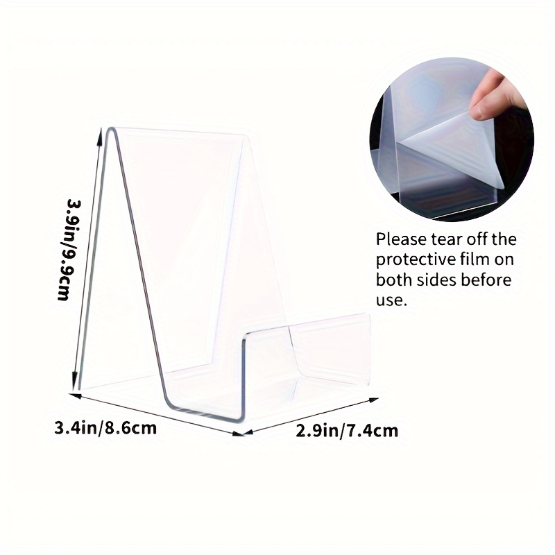 4/8pcs Transparent Acrylic Sta - Aesthetic Bookend のレビューと価格
