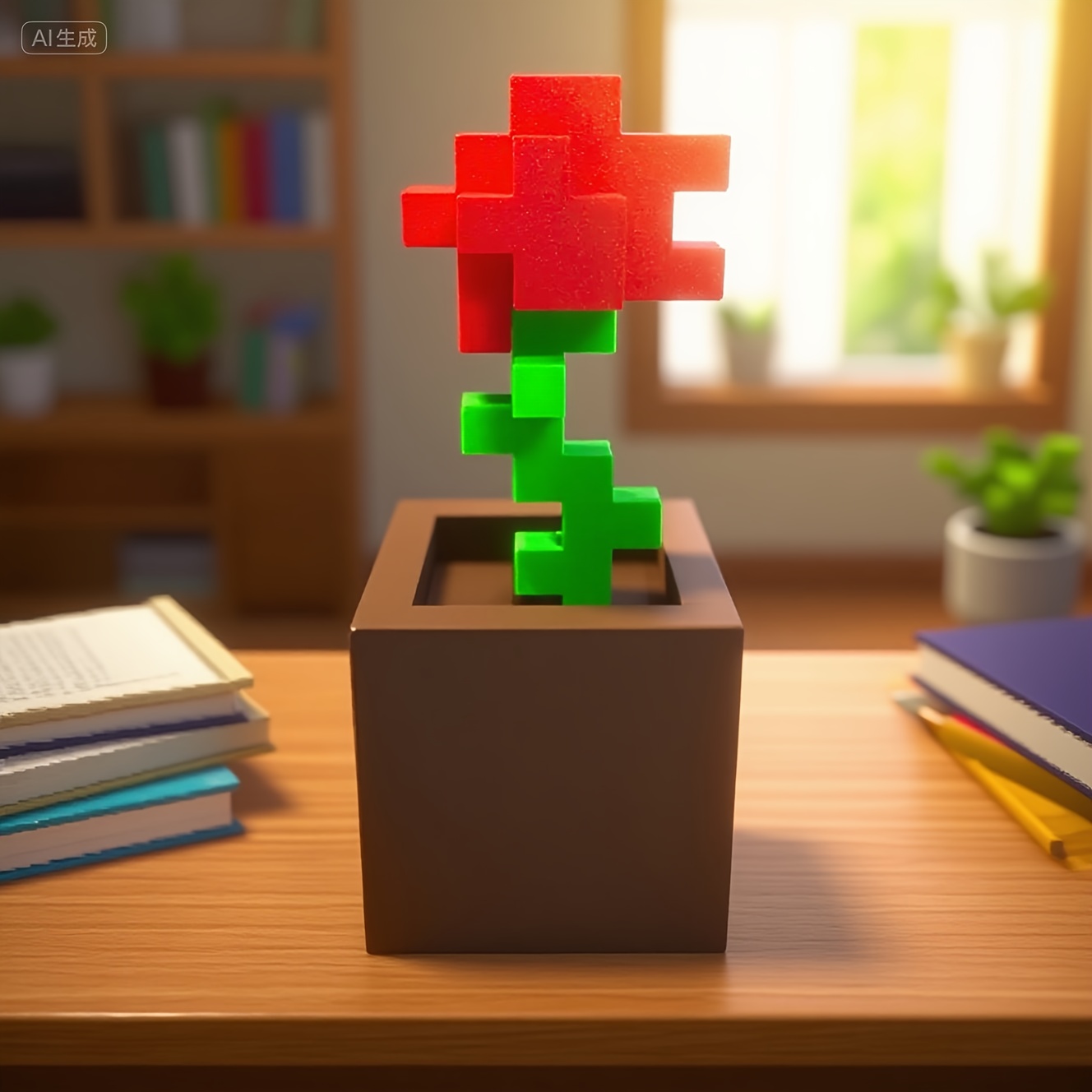 1 Piece Pixel Rose Flower Orna - Home Decor Aesthetic Pinterest のレビューと価格