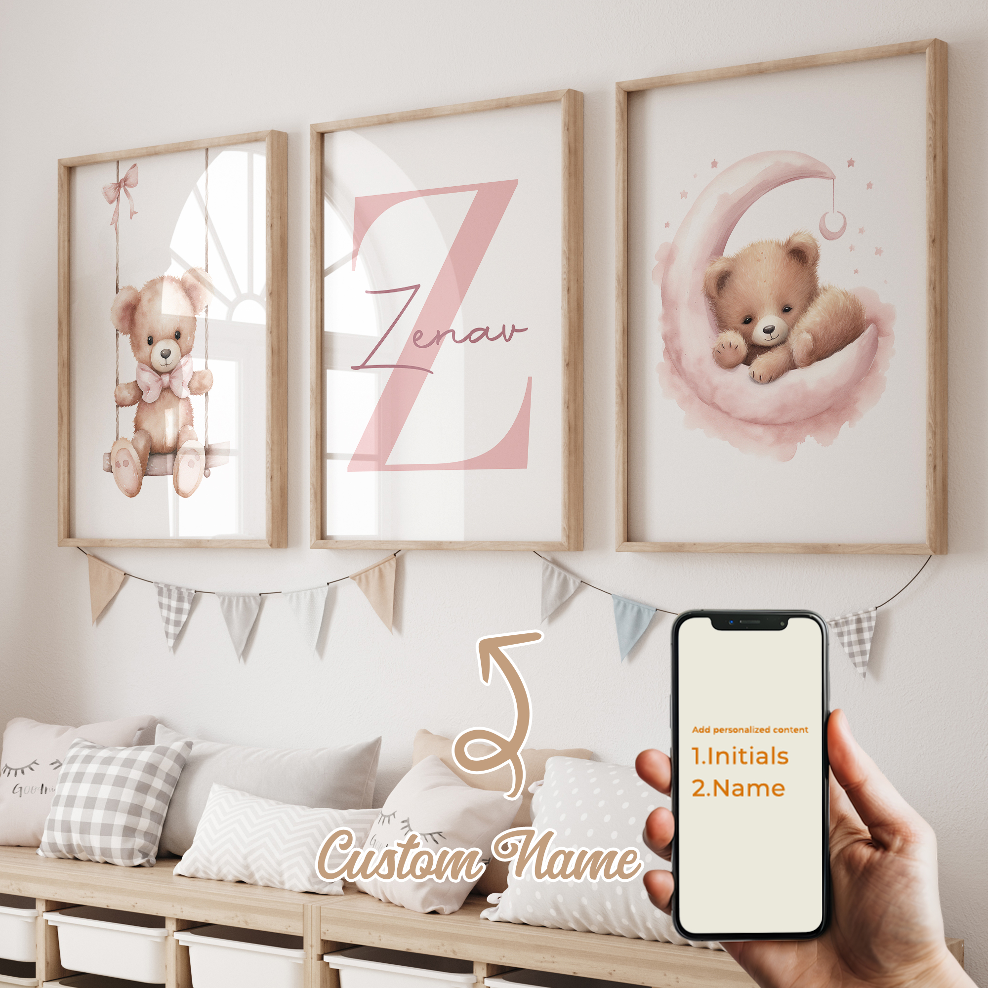 3pcs Personalized Custom Name  - Home Decor Nepal のレビューと価格