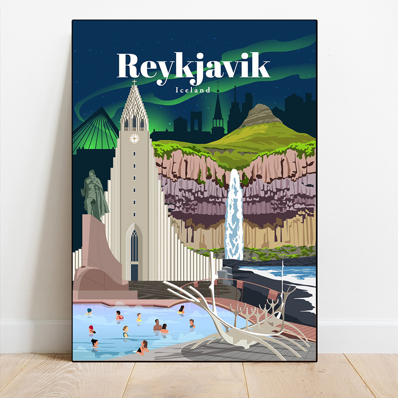 Amsterdam Tokyo London Iceland - Home Decor Vancouver のレビューと価格