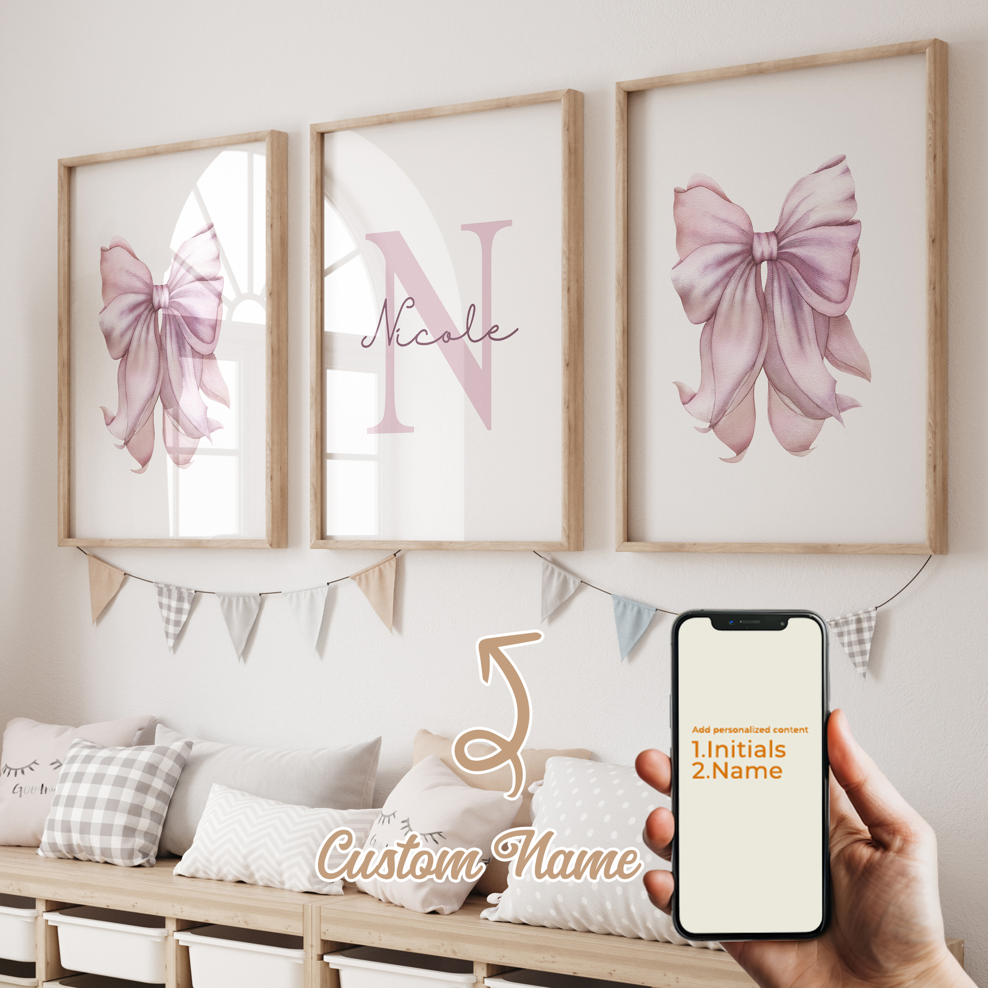 3pcs Personalized Custom Name  - Home Decor Nepal のレビューと価格