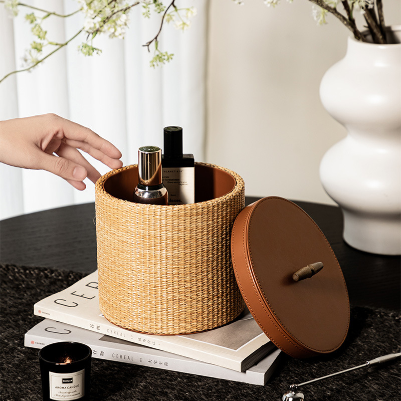 Retro rattan storage box Home  - Home Decor Retro のレビューと価格
