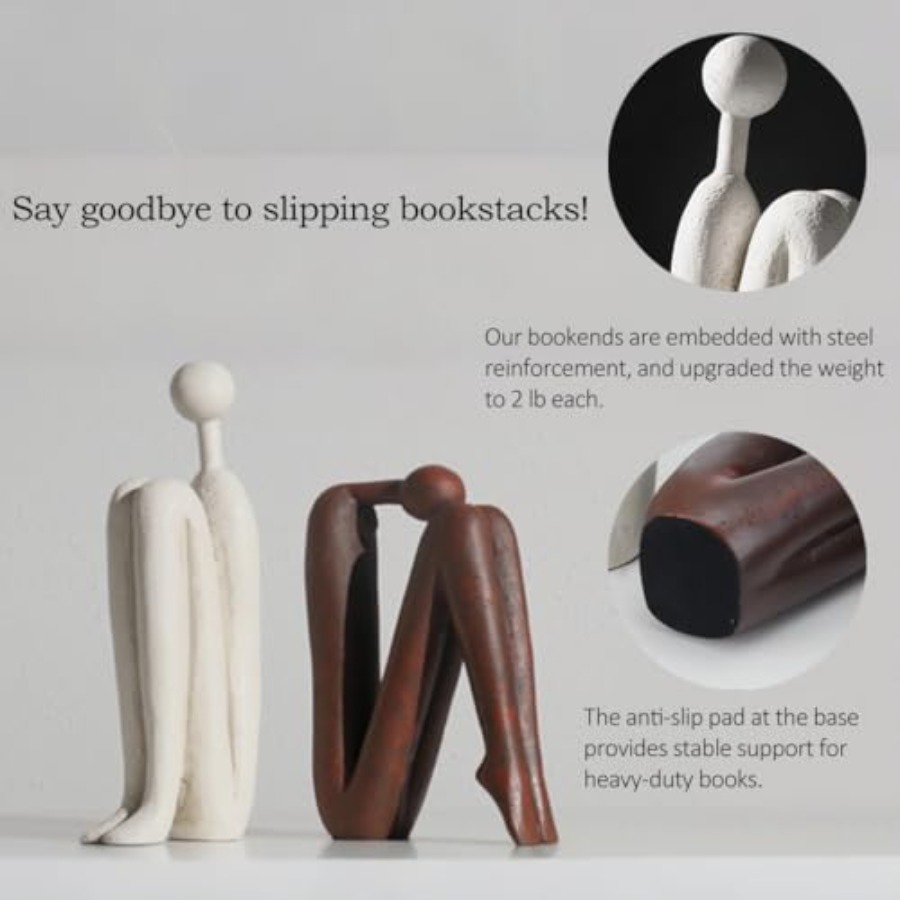 Decorative Bookends for Heavy  - Aesthetic Bookend のレビューと価格
