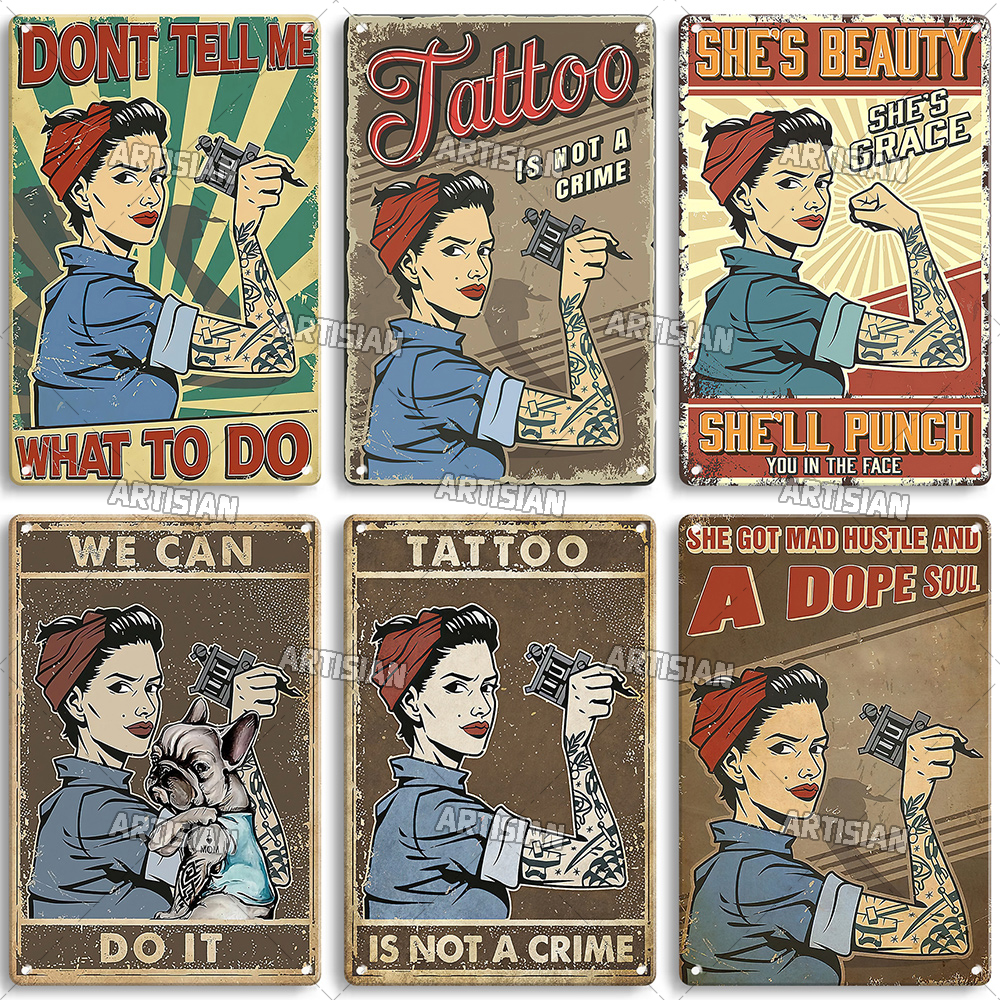 Artisian Tattoo Retro Metal Po - Home Decor Jobs のレビューと価格