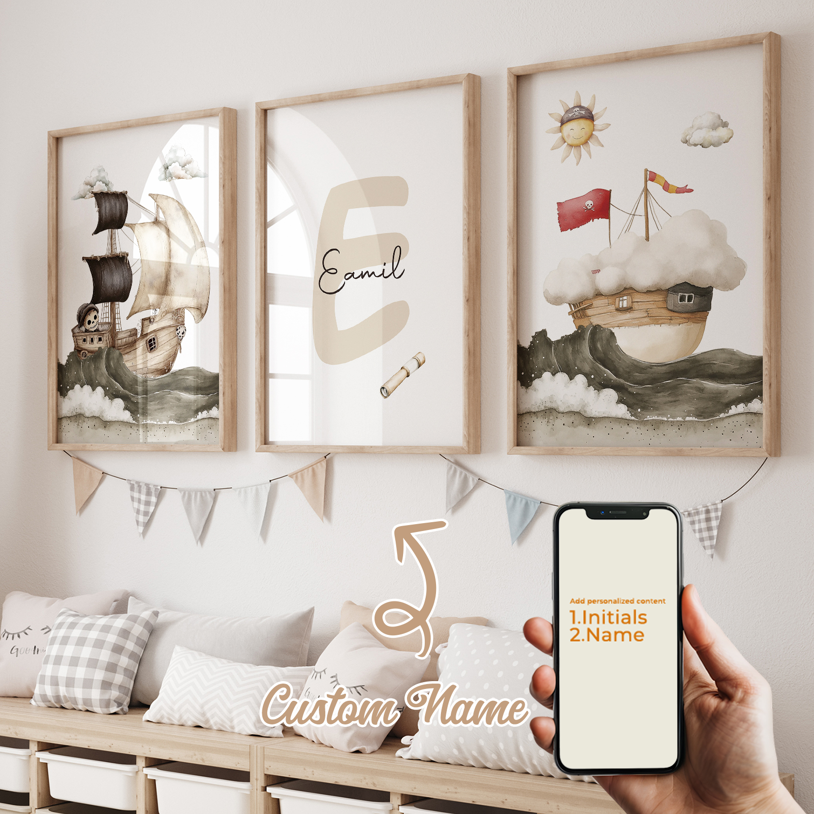 3pcs Personalized Custom Name  - Home Decor Nepal のレビューと価格