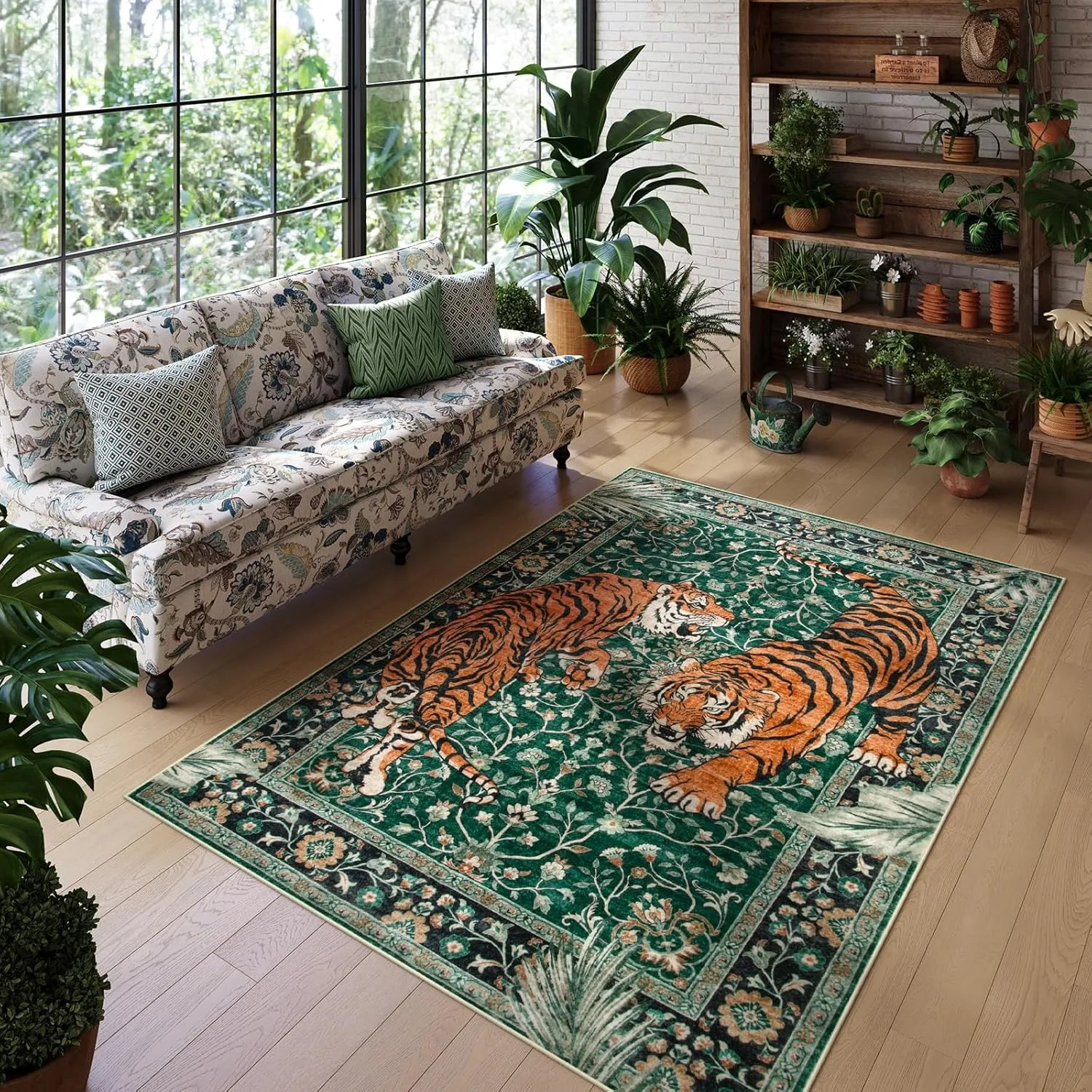 Jungle Tiger Rug for Living Ro - Home Decor Online Free のレビューと価格