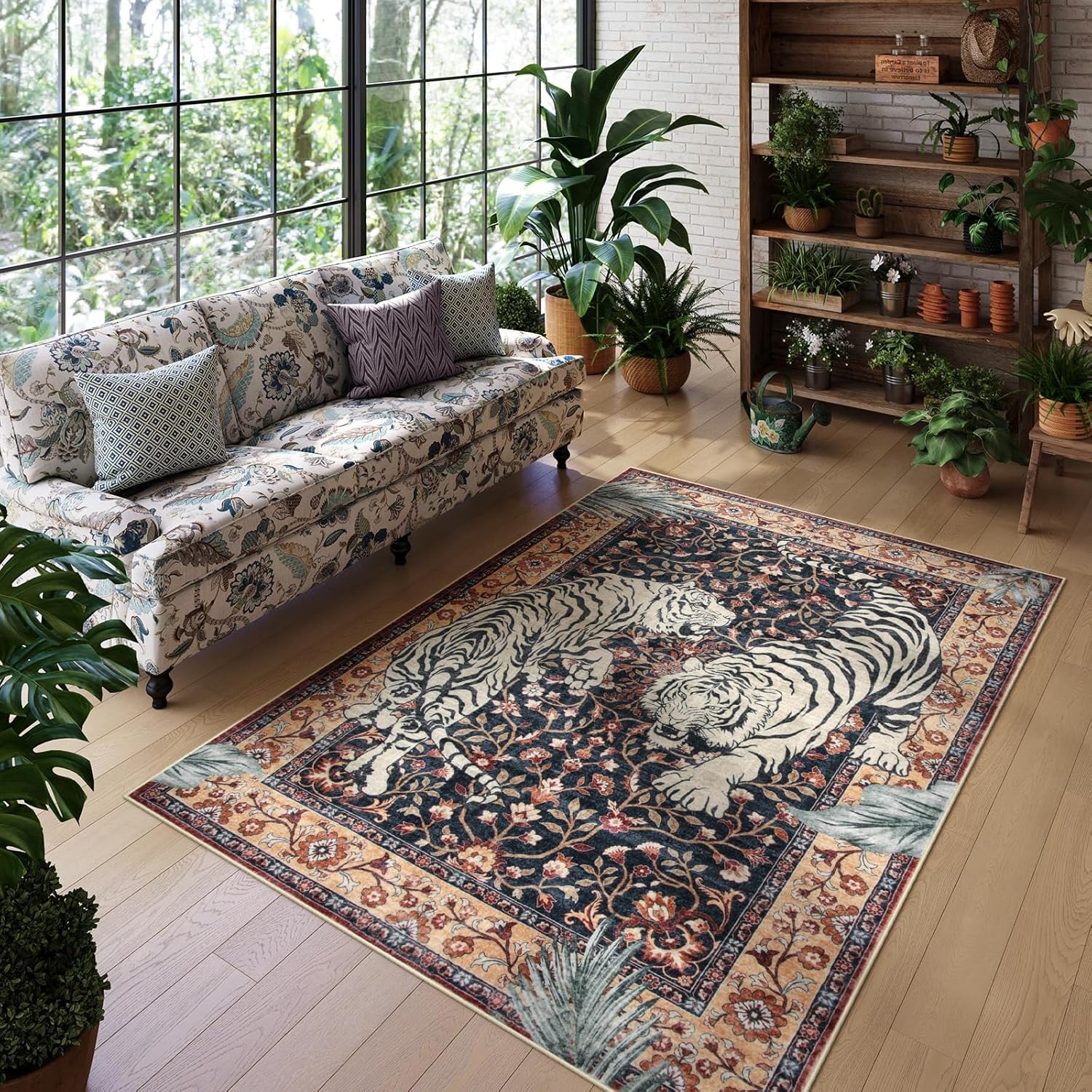 Jungle Tiger Rug for Living Ro - Home Decor Online Free のレビューと価格