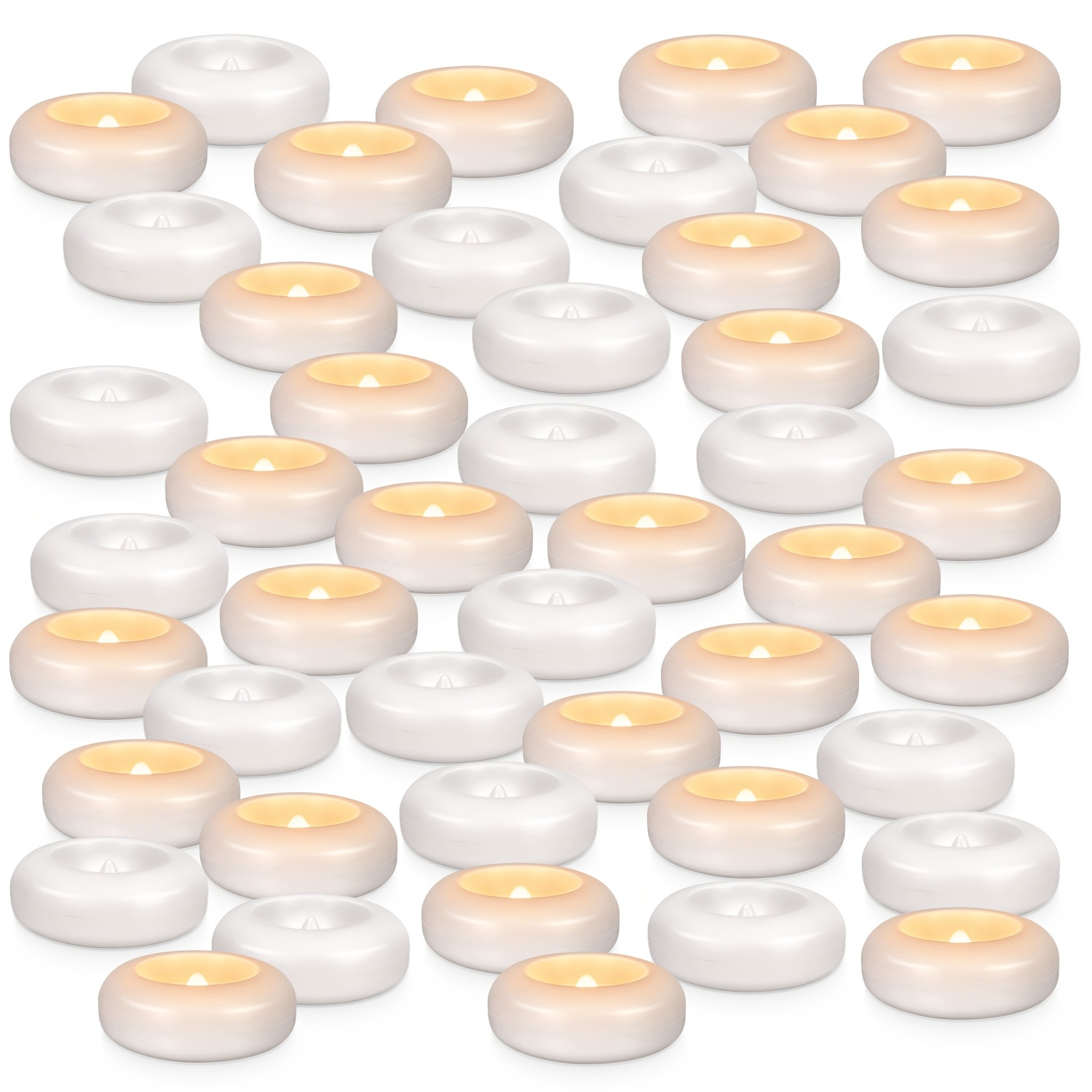 48 LED Floating Candles, 3-inc - Home Decor Event のレビューと価格
