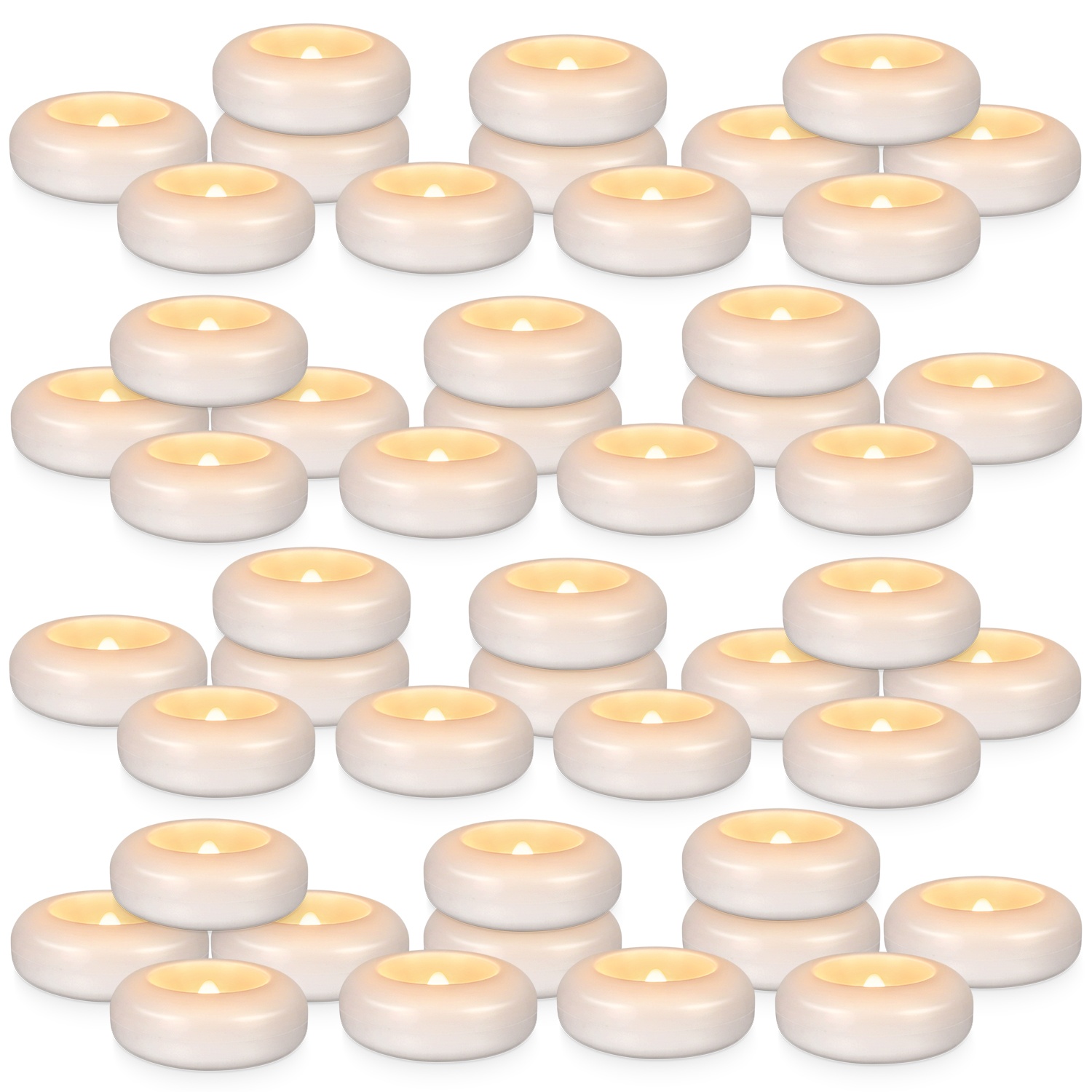 48 LED Floating Candles, 3-inc - Home Decor Event のレビューと価格