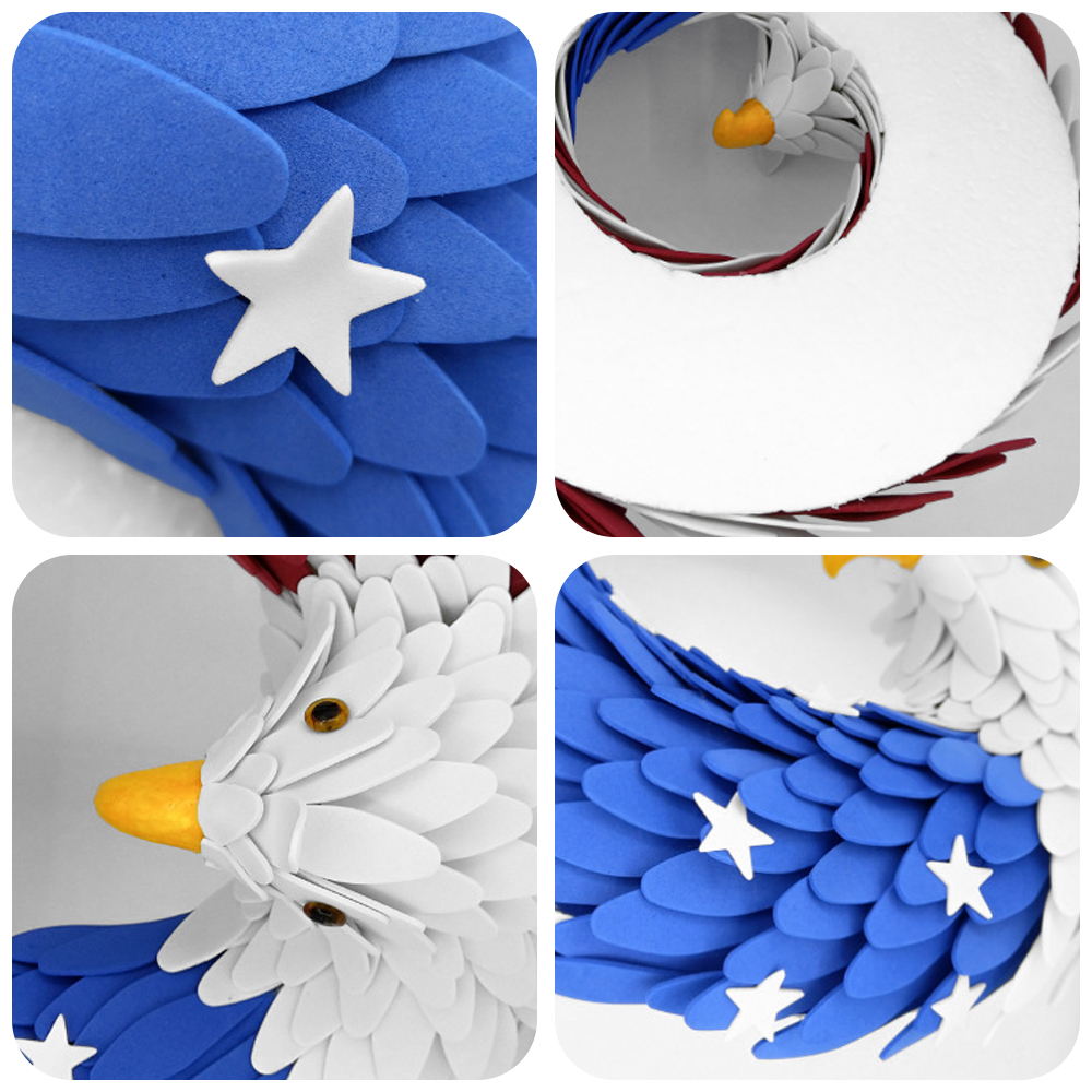 Patriotic Bald Eagle Door Wrea - Home Decor Usa のレビューと価格