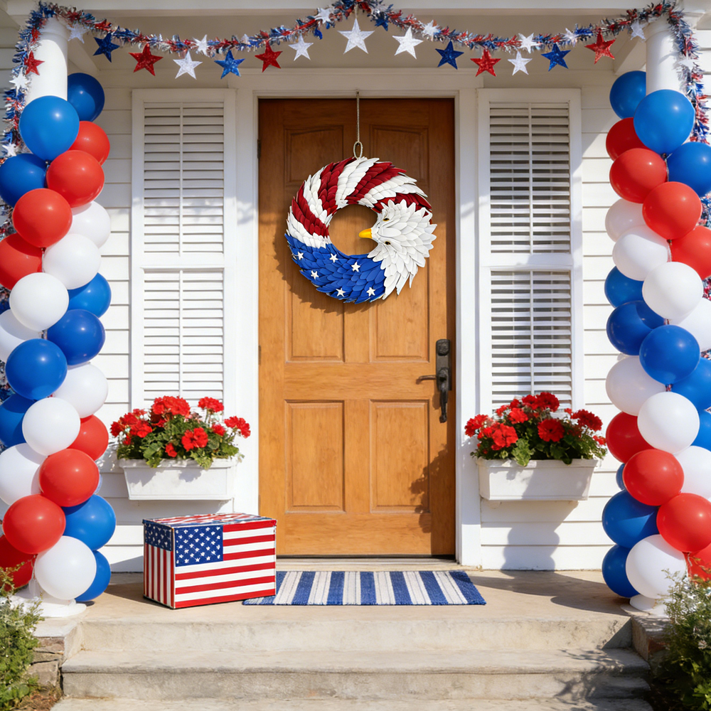 Patriotic Bald Eagle Door Wrea - Home Decor Usa のレビューと価格