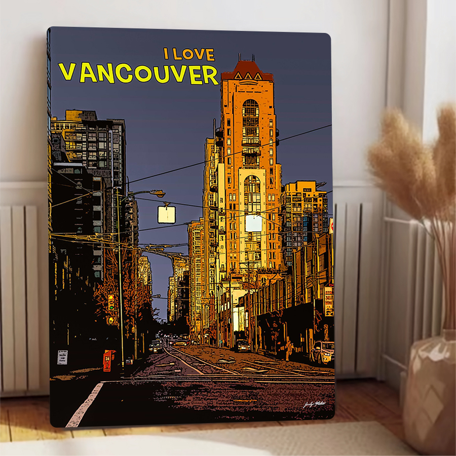 Vancouver City Skyline Metal W - Home Decor Vancouver のレビューと価格