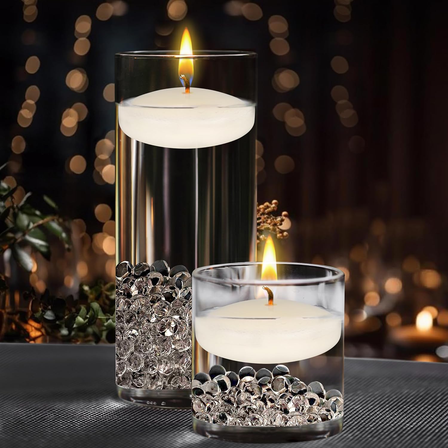 24 Unscented Ivory Floating Ca - Home Decor Event のレビューと価格