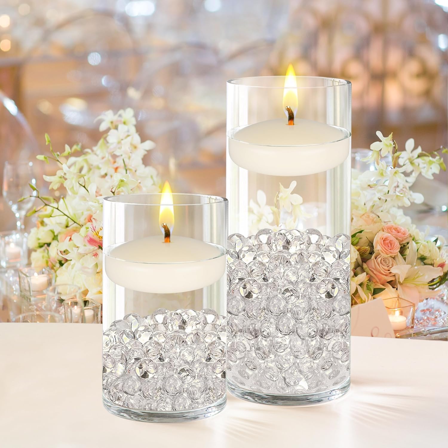 24 Unscented Ivory Floating Ca - Home Decor Event のレビューと価格