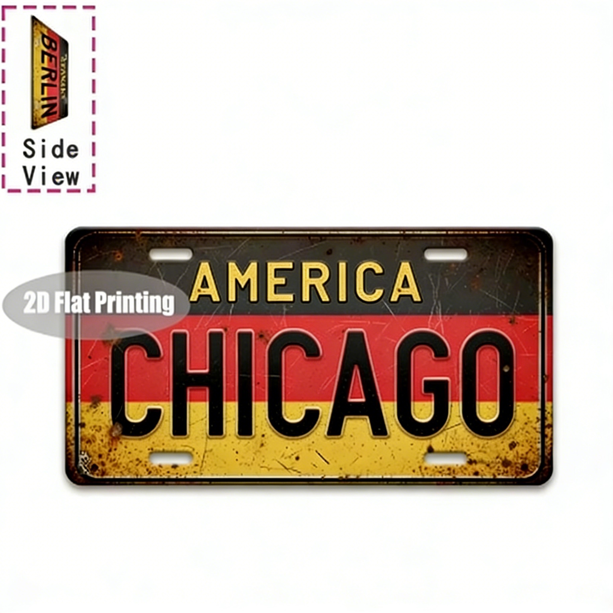 HD Metal Tin Sign America Hous - Home Decor Houston のレビューと価格