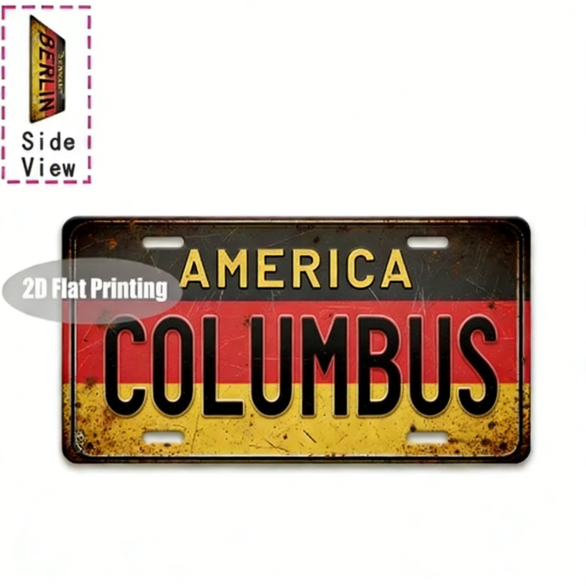 HD Metal Tin Sign America Hous - Home Decor Houston のレビューと価格