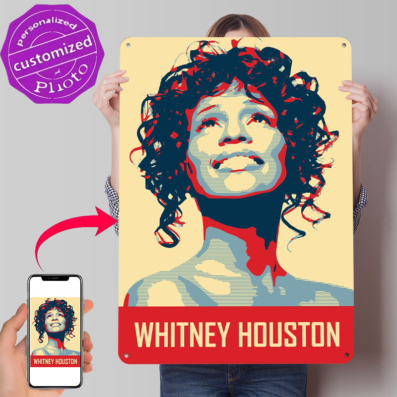 Whitney Houston Personalized 3 - Home Decor Houston のレビューと価格