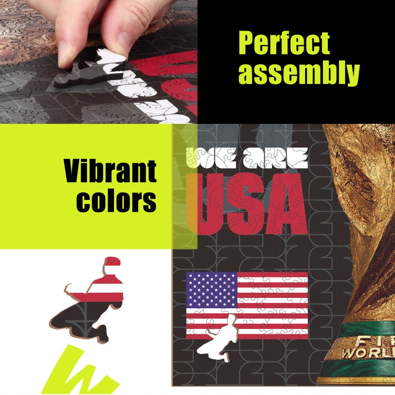 FIFA World Cup Wooden Puzzles  - Home Decor Usa のレビューと価格