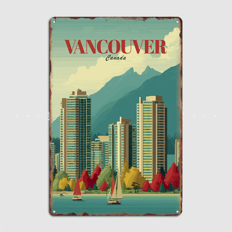 Vancouver Cityscape with Mount - Home Decor Vancouver のレビューと価格