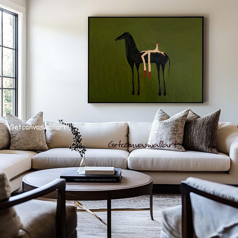 Modern Abstract Western Horse  - Home Decor Nepal のレビューと価格