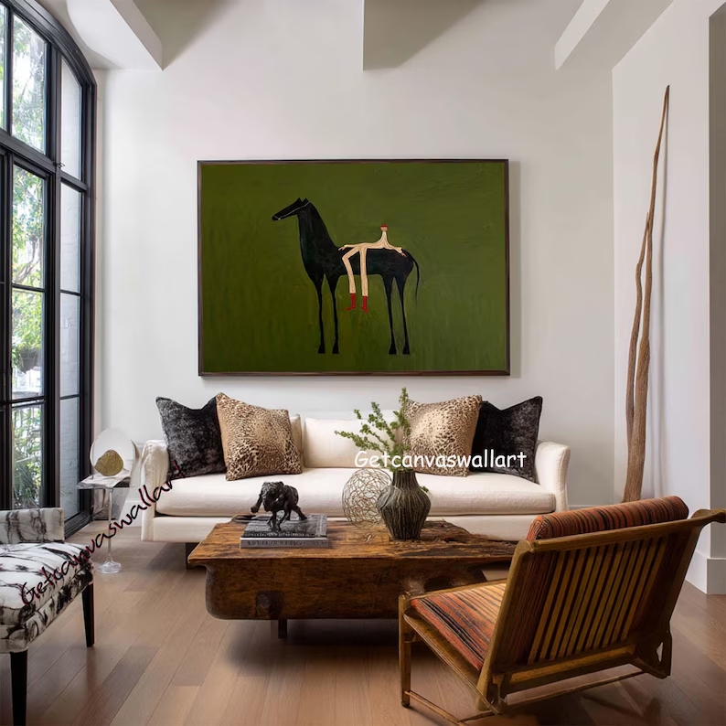 Modern Abstract Western Horse  - Home Decor Nepal のレビューと価格
