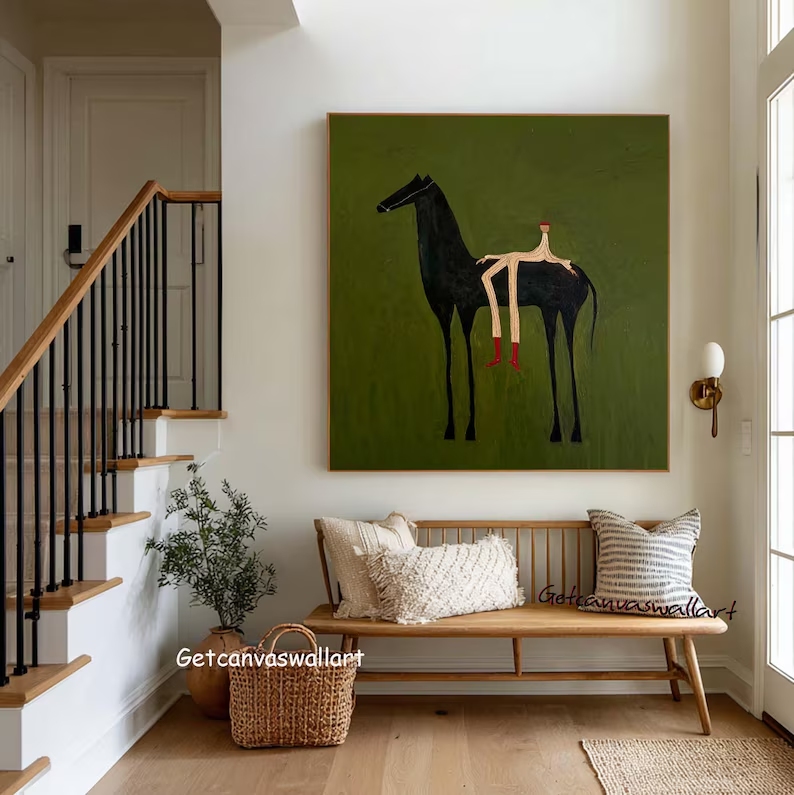 Modern Abstract Western Horse  - Home Decor Nepal のレビューと価格