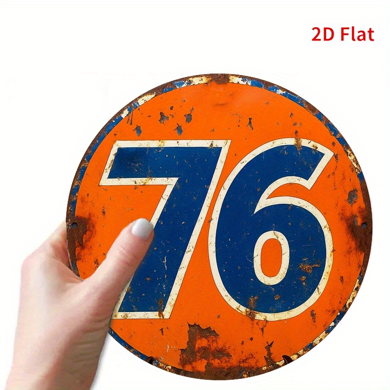 [2D Flat] Vintage 76 Gas Stati - Home Decor Orange のレビューと価格