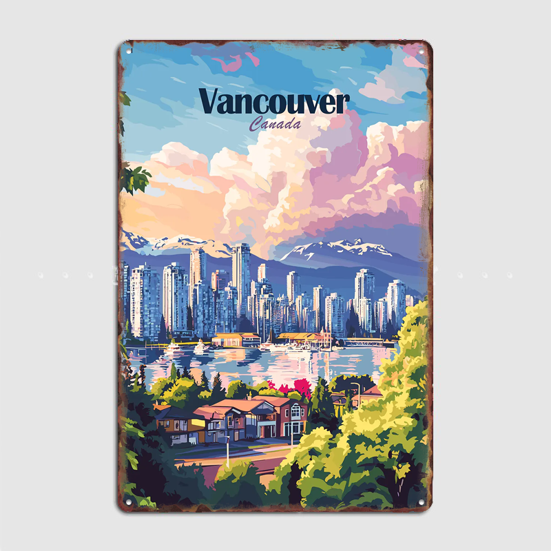 Vancouver Skyline Travel Poste - Home Decor Vancouver のレビューと価格