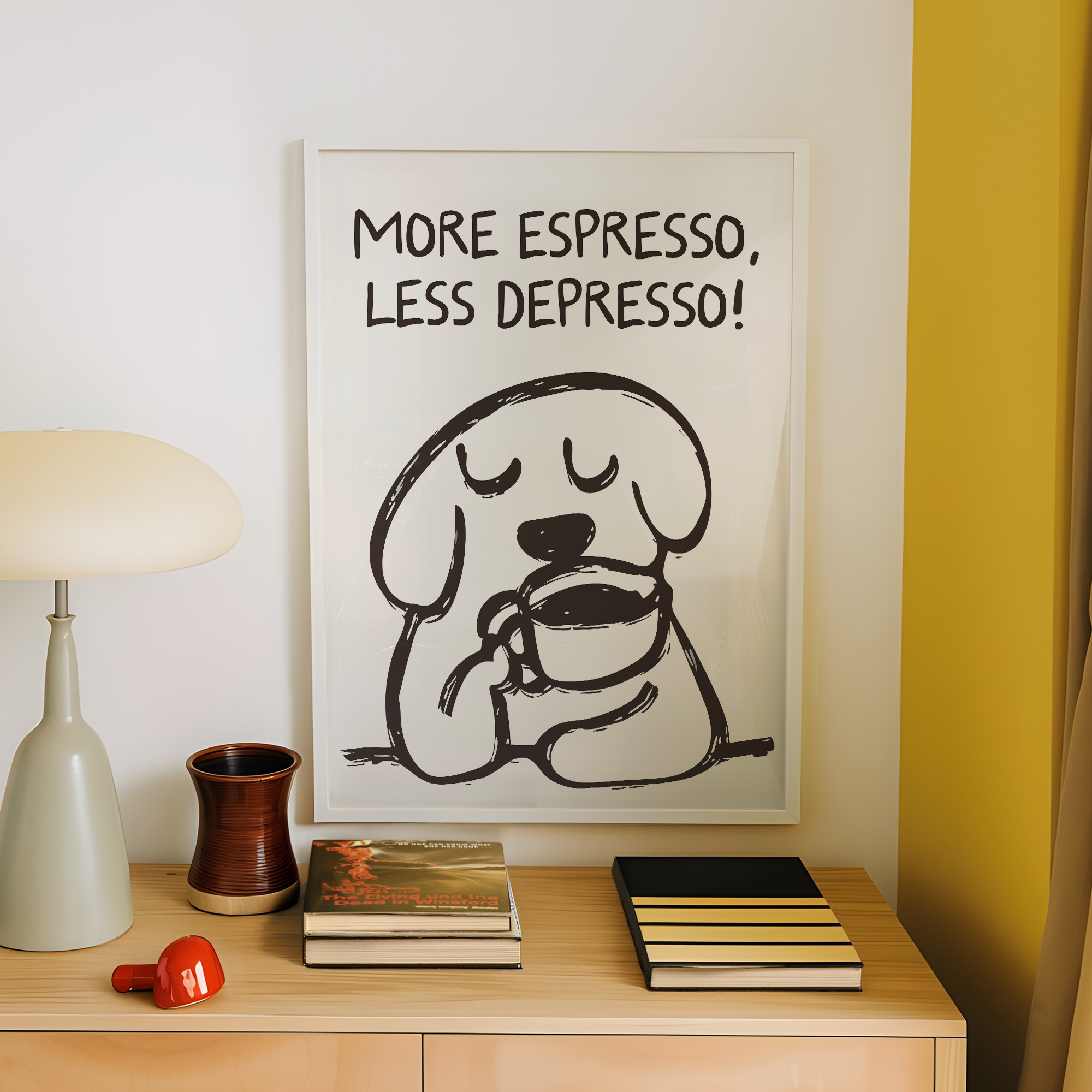 Retro More Espresso Less Depre - Home Decor Retro のレビューと価格