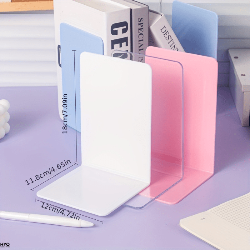 4pcs Set Clear Acrylic Bookend - Aesthetic Bookend のレビューと価格