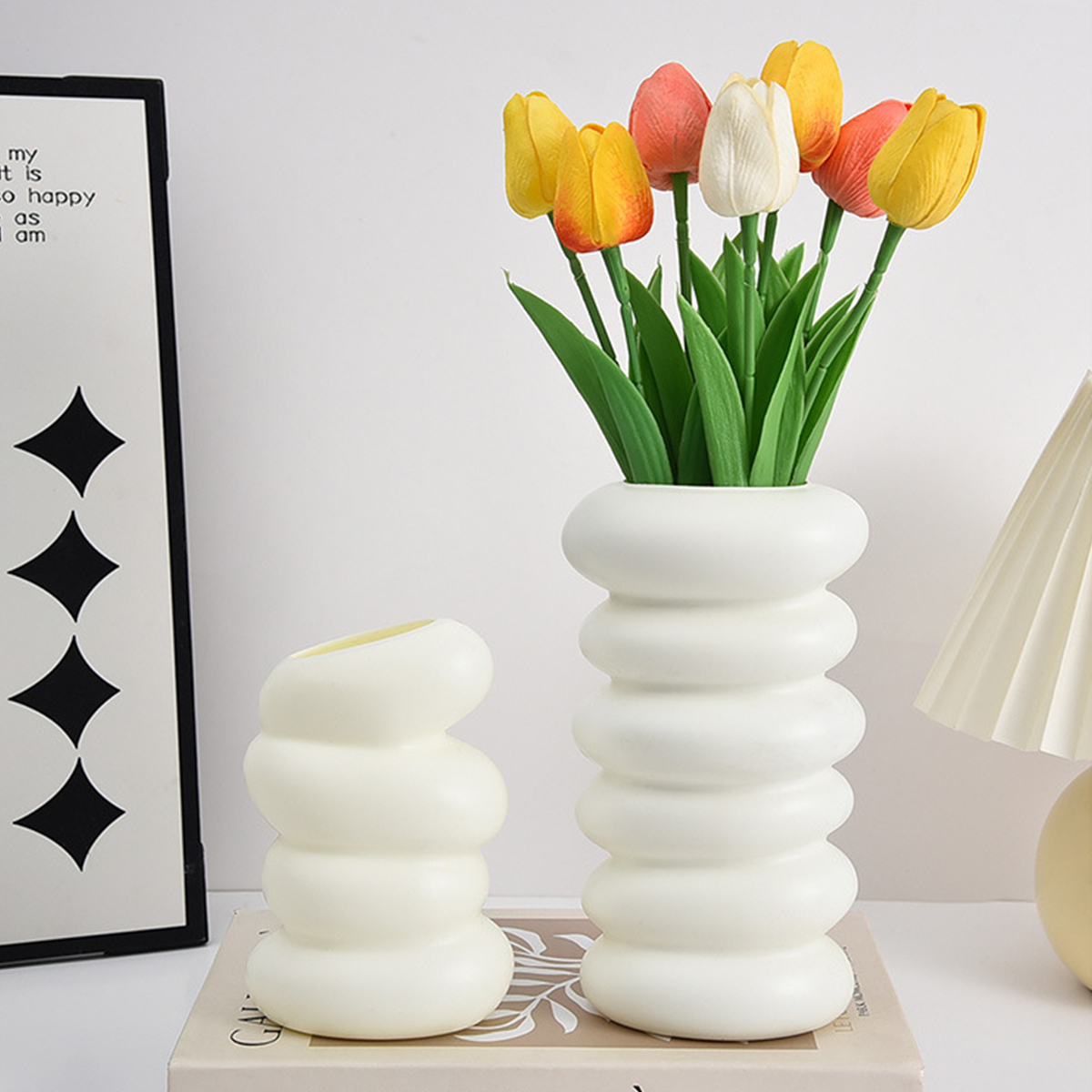 1PC Spiral Pattern Plastic Vas - Home Decor Center のレビューと価格