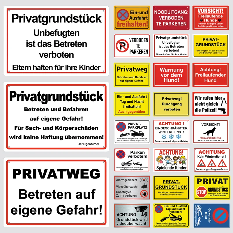 Warning Sign German Language T - Germany Home Decor のレビューと価格